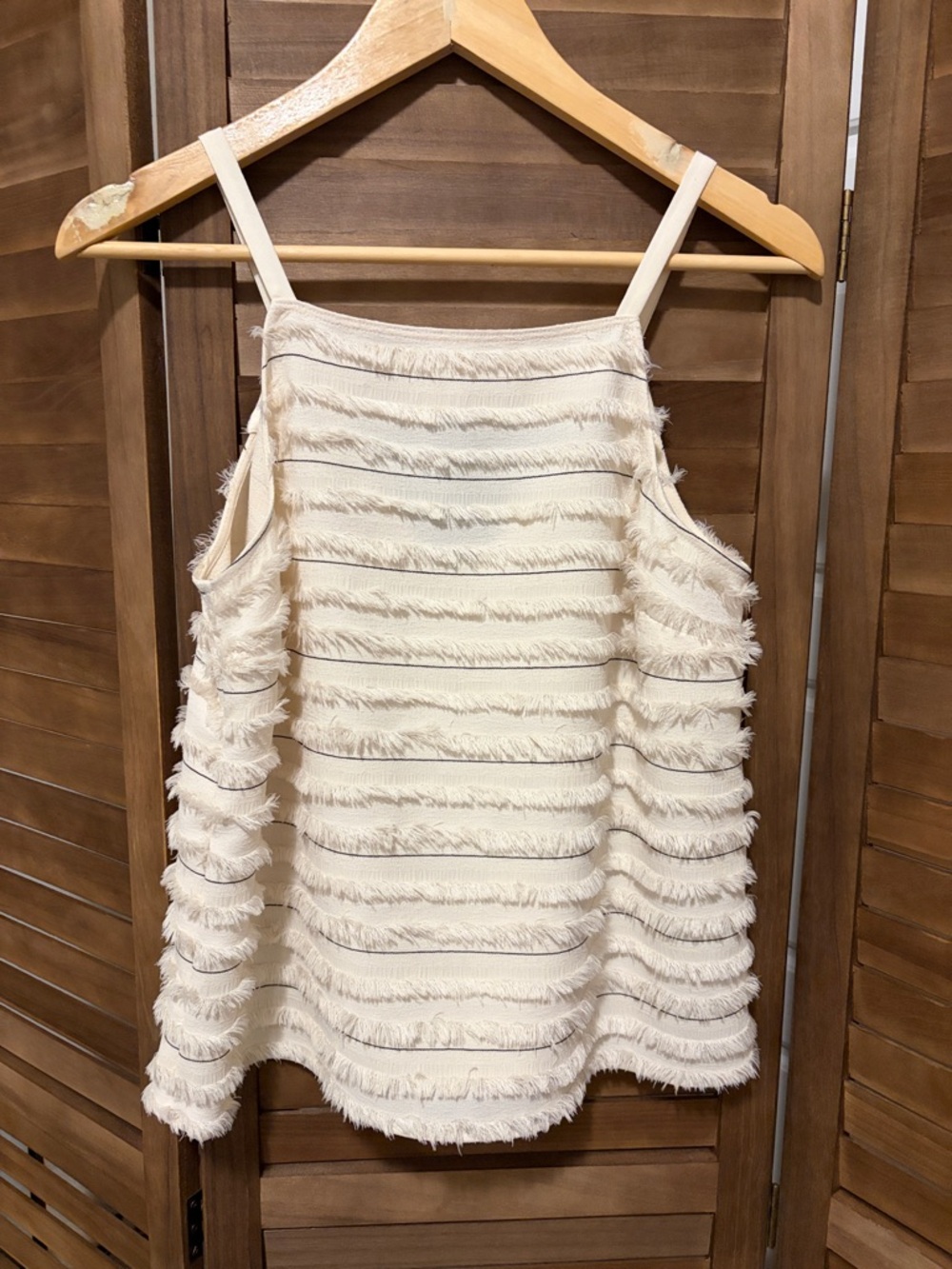 Anthropologie Maeve Cream Textured Tank